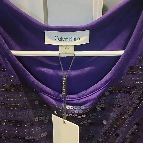Calvin Klein Purple Sequence Tank NWT - Picture 4 of 6